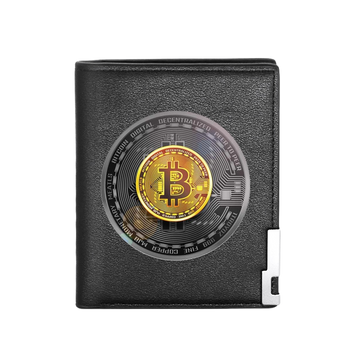 Leather Bitcoin Slim Wallet