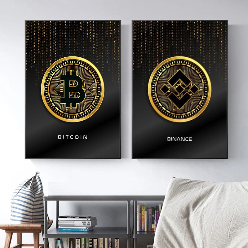 Bitcoin Canvas Wall Art